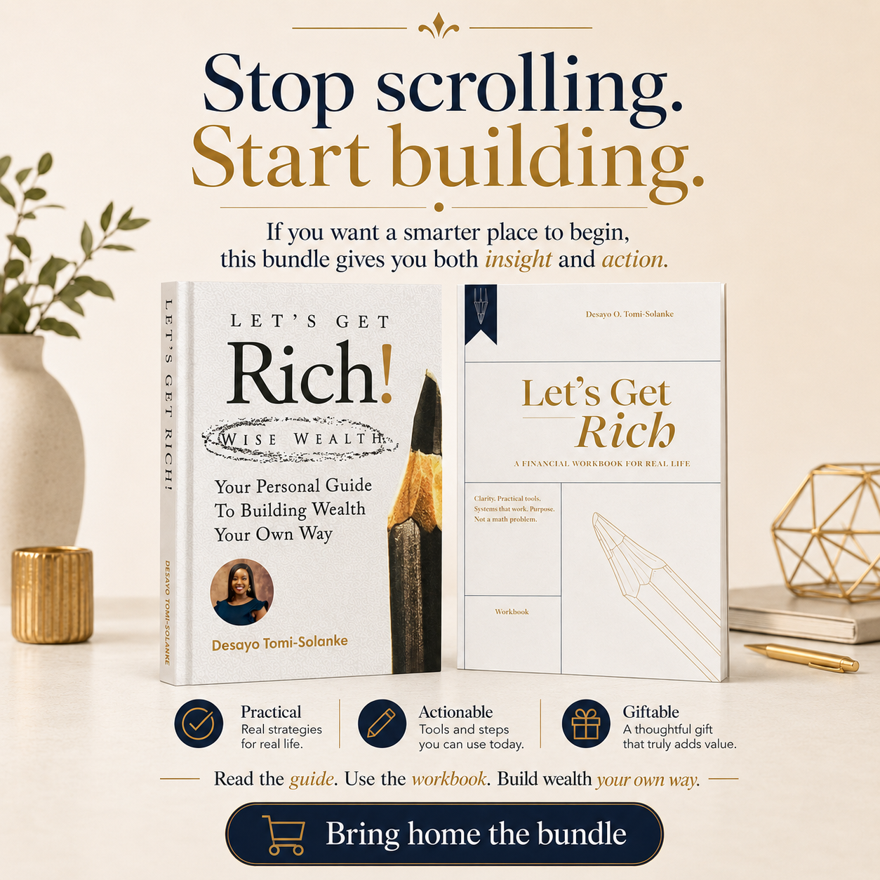 Let’s Get Rich Book + Workbook Bundle hardcover set