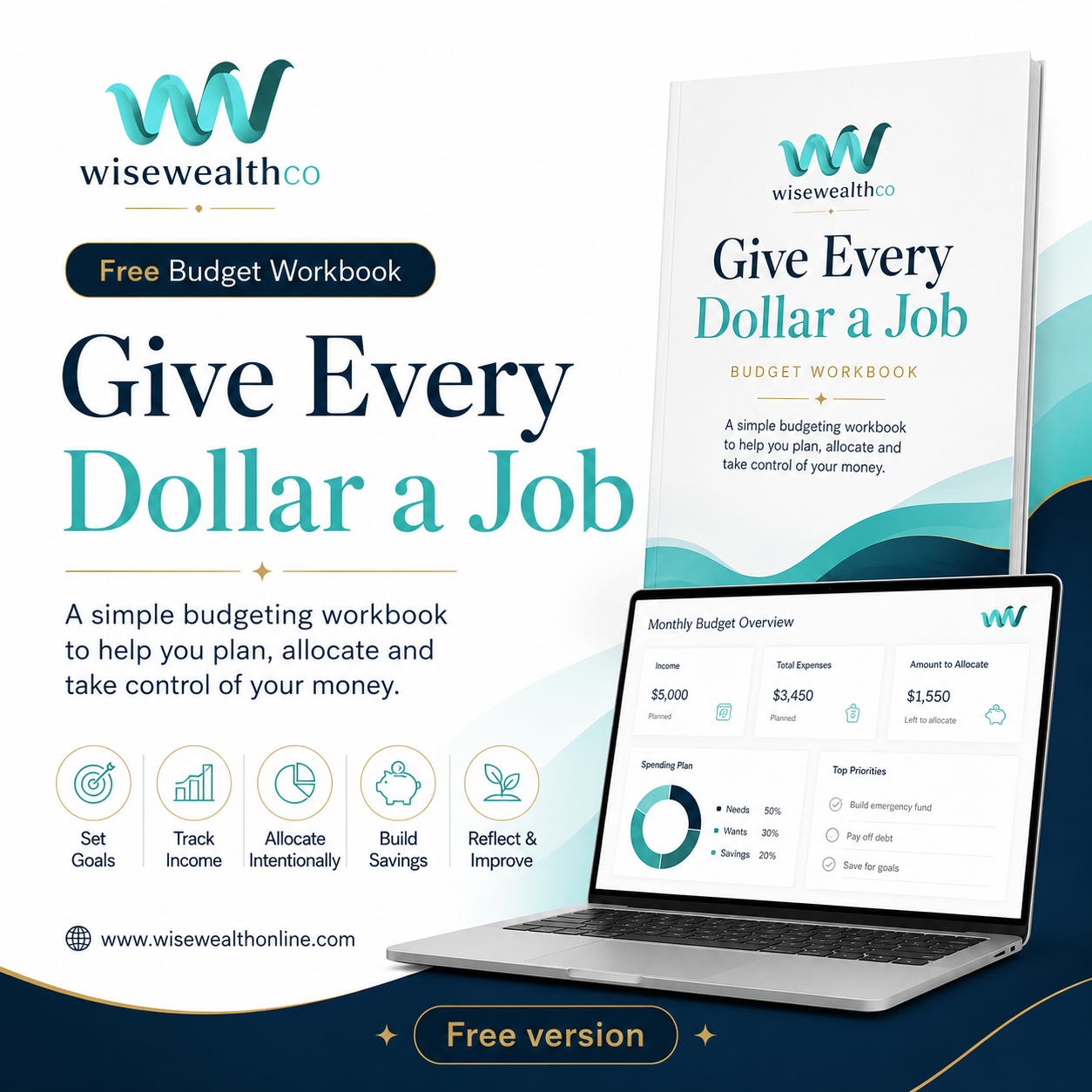 Free Excel Budget Workbook | Wise Wealth featuring budgeting tools to help you plan, allocate, and control your money.