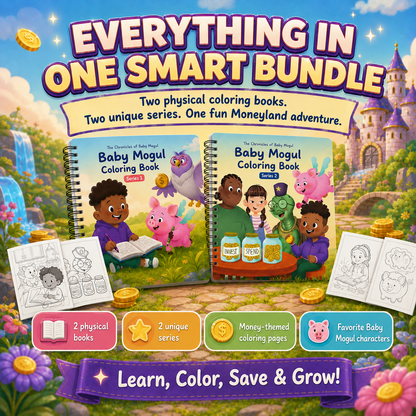 The Chronicles of Baby Mogul Coloring Book Set 2-book bundle