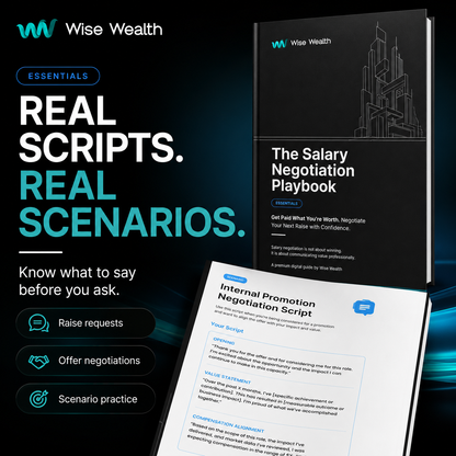 Salary Negotiation Playbook Essentials - fillable PDF guide with scripts and scenarios for effective salary negotiations.
