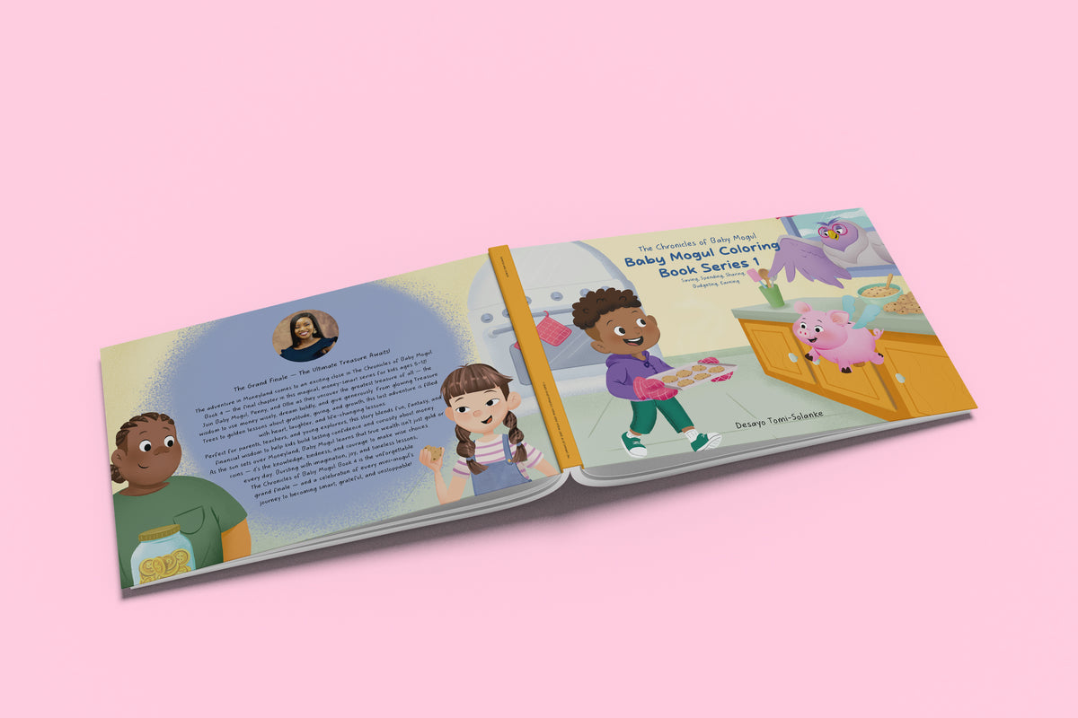 The Chronicles of Baby Mogul Coloring Book 1 front and back cover 