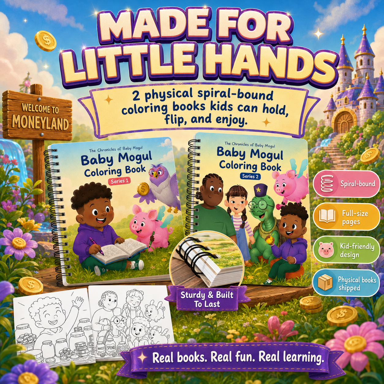 The Chronicles of Baby Mogul Coloring Book Set 2-book bundle