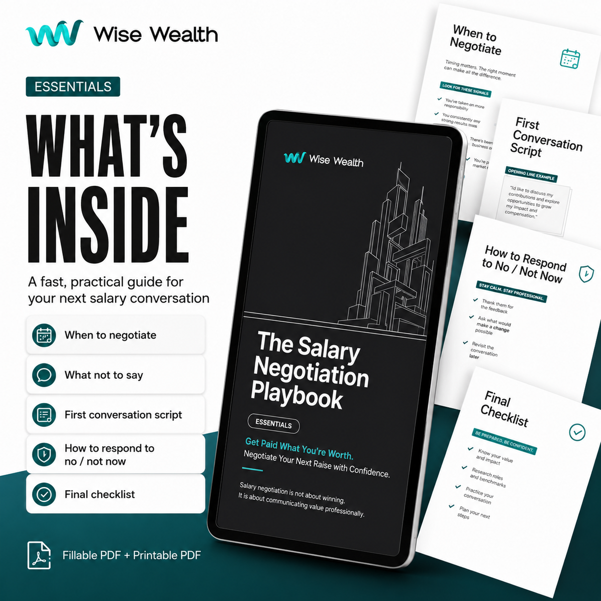 What's inside the Salary Negotiation Playbook Essentials