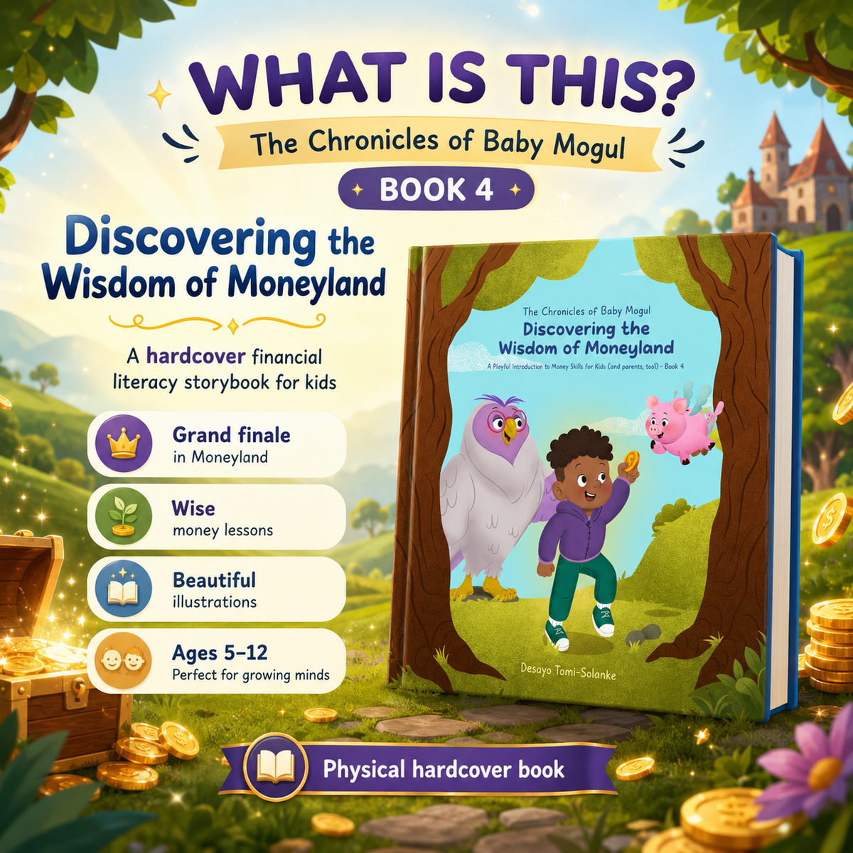 The Chronicles of Baby Mogul Book 4 physical hardcover financial literacy storybook for kids