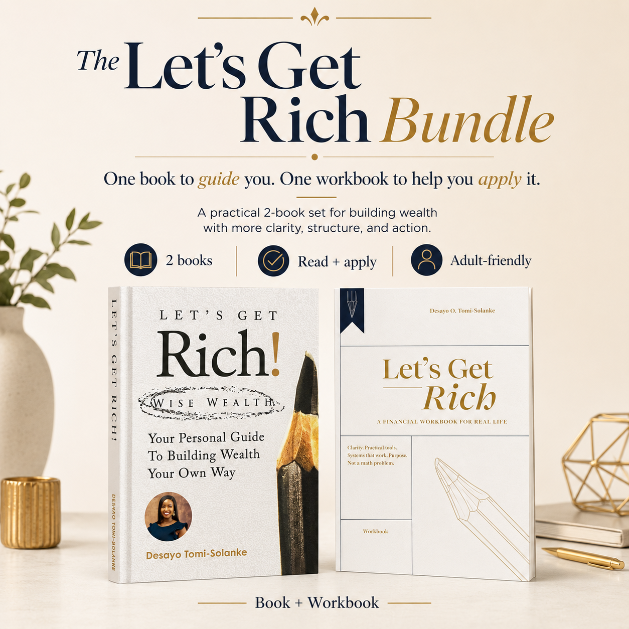 Let’s Get Rich Book + Workbook Bundle hardcover set
