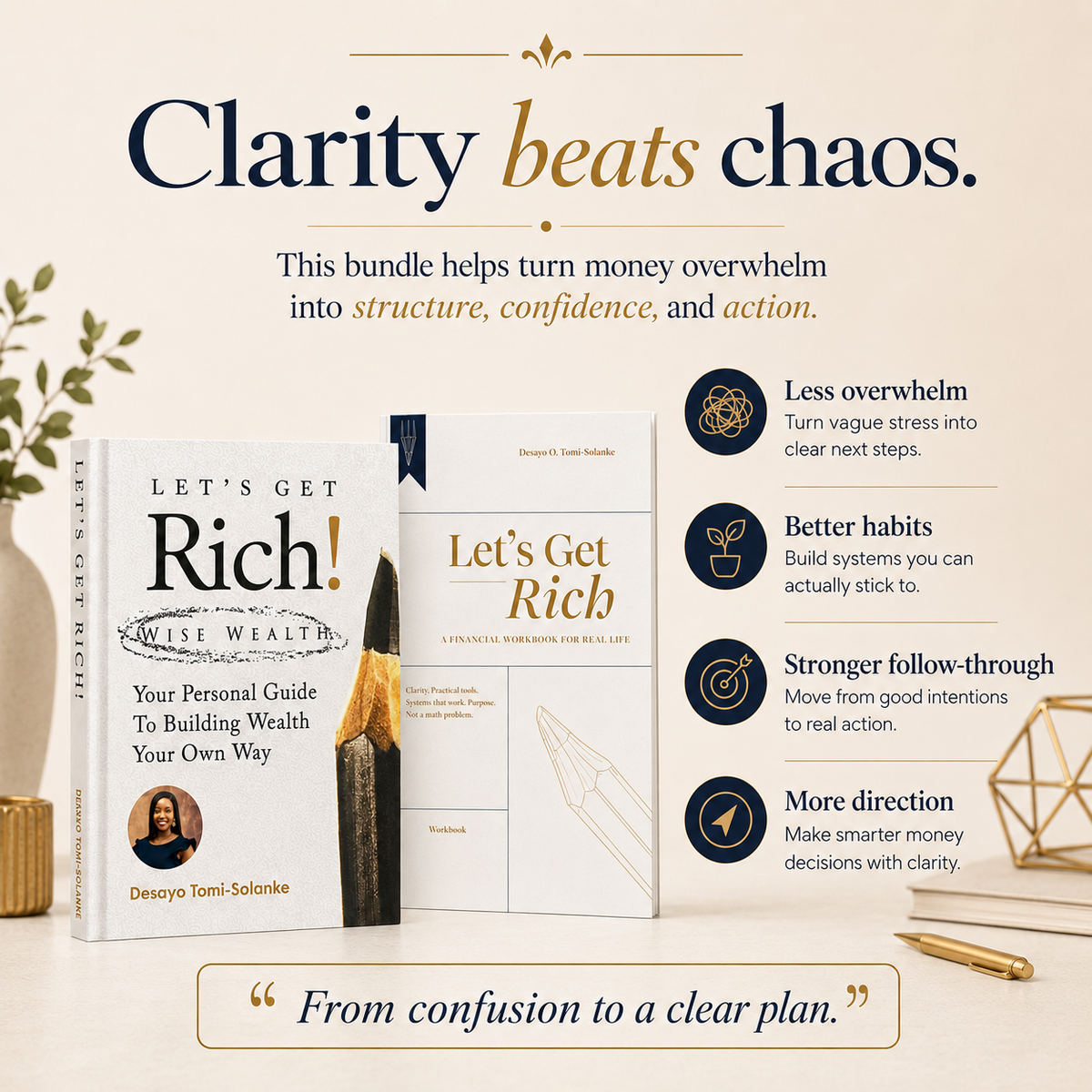 Let’s Get Rich Book + Workbook Bundle hardcover set