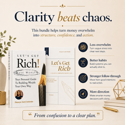 Let’s Get Rich Book + Workbook Bundle hardcover set