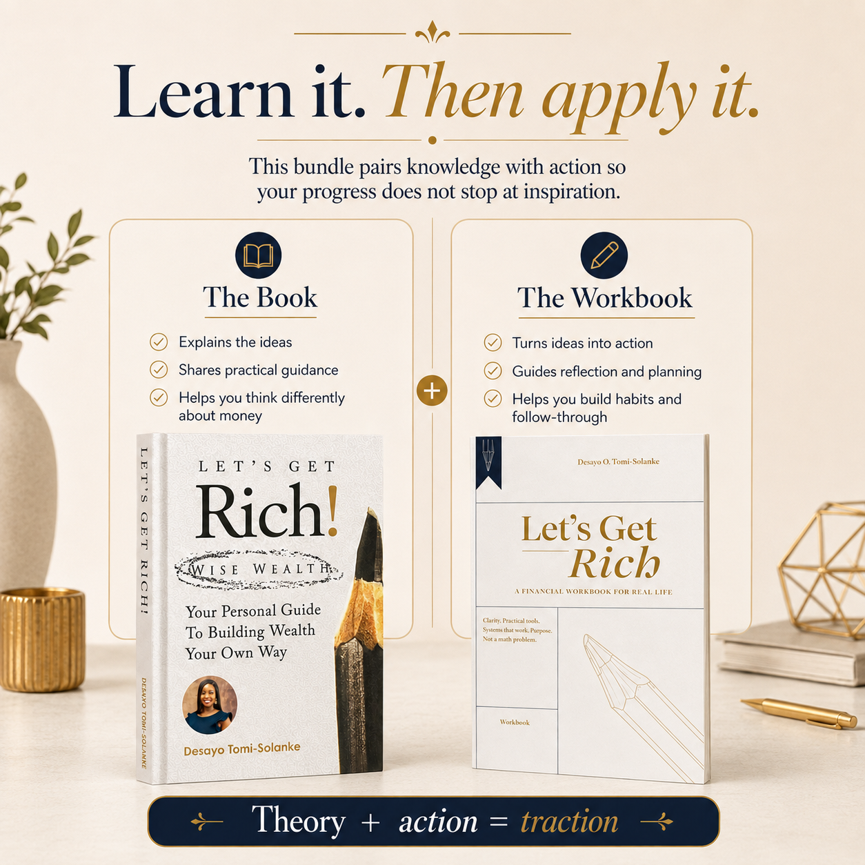 Let’s Get Rich Book + Workbook Bundle hardcover set