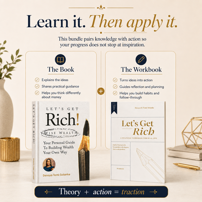 Let’s Get Rich Book + Workbook Bundle hardcover set