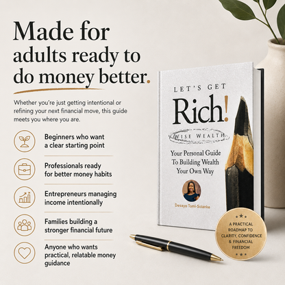 Let's Get Rich Book personal finance guide hardcover book