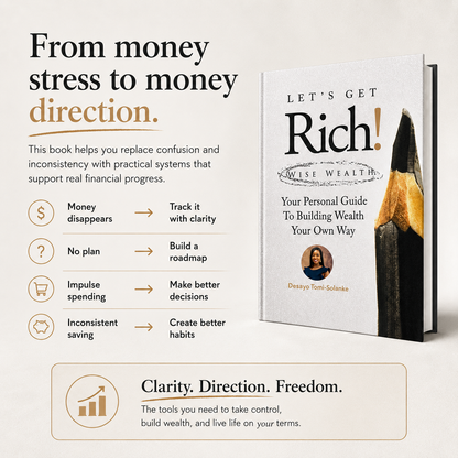 Let's Get Rich Book personal finance guide hardcover book