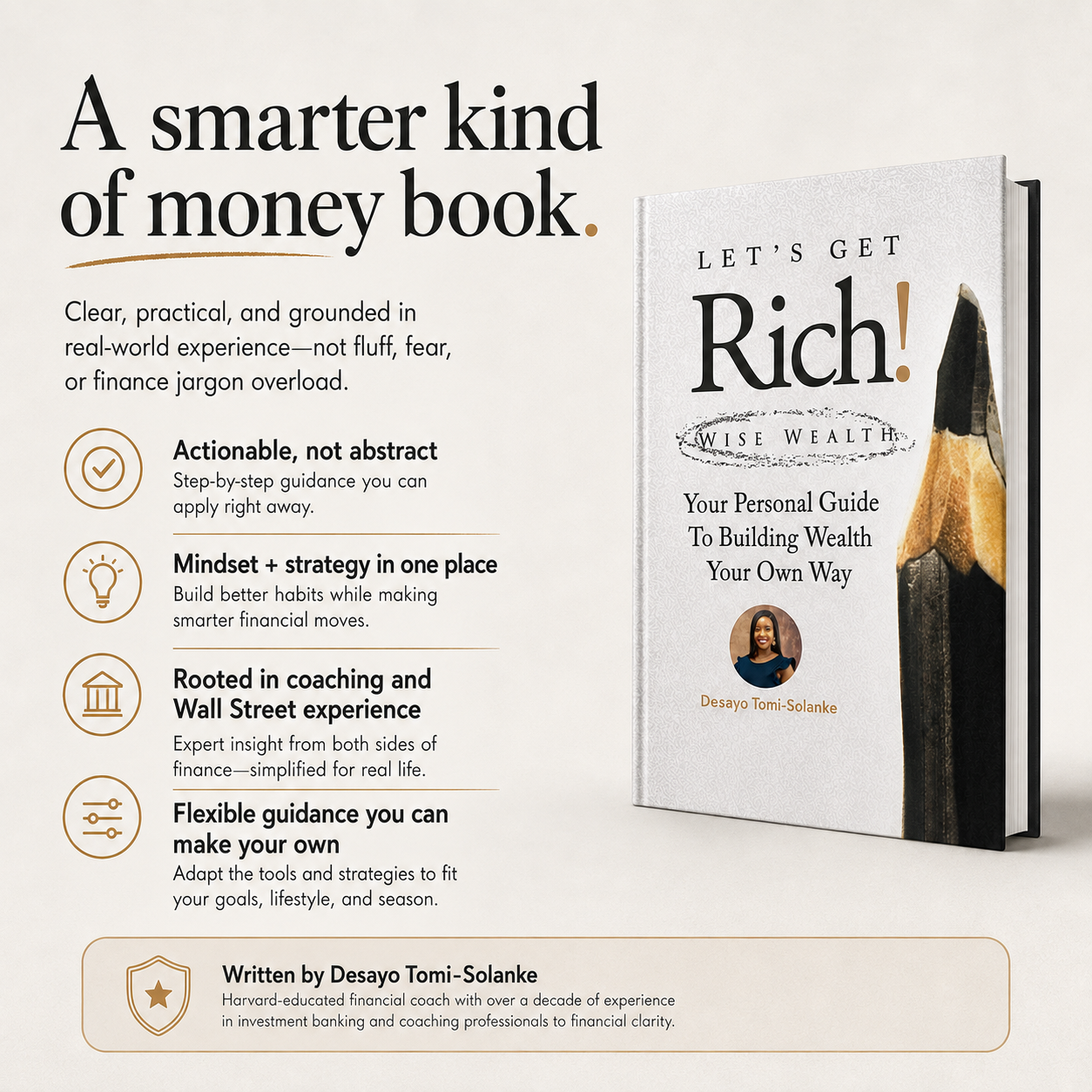 Let's Get Rich Book personal finance guide hardcover book