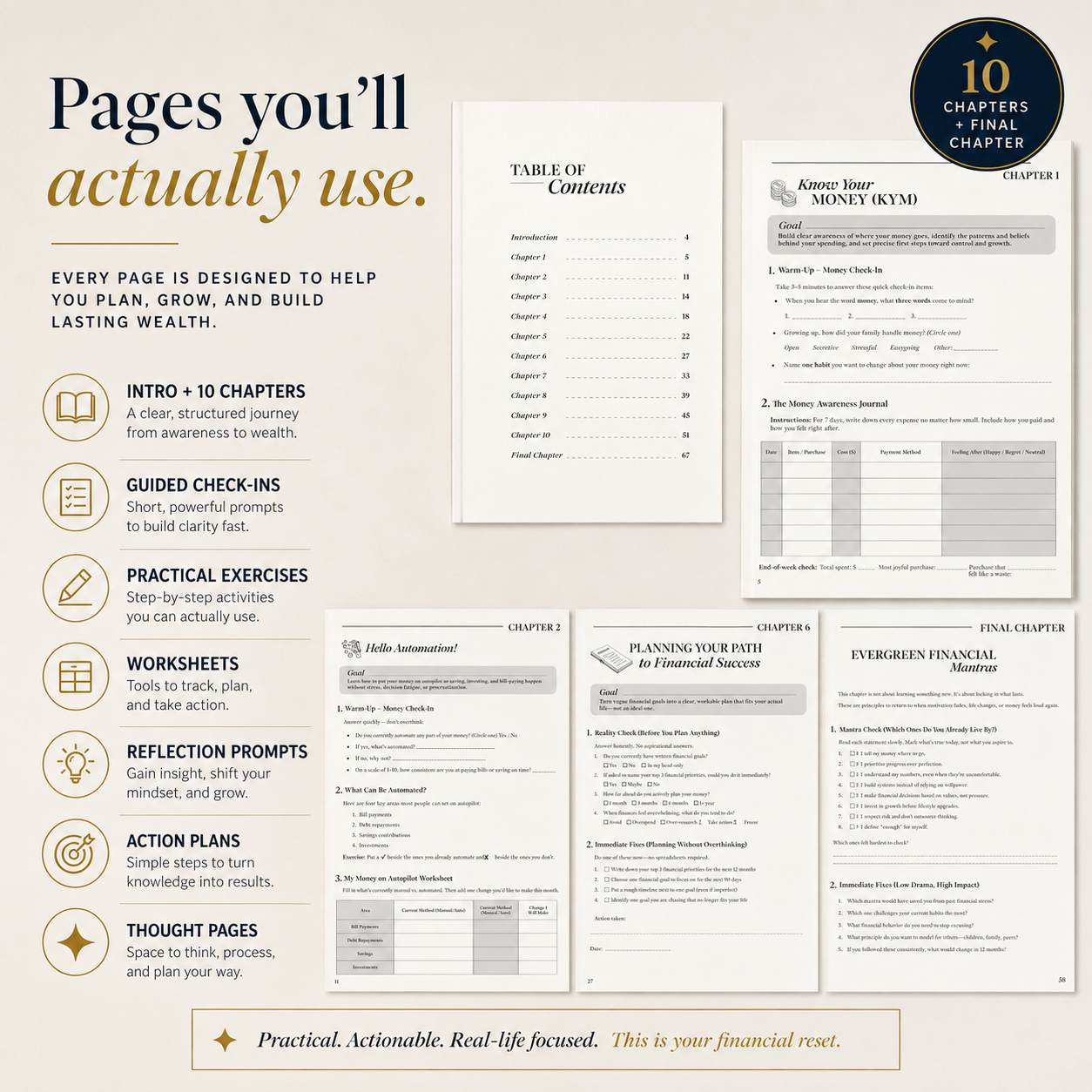Let's Get Rich Workbook personal finance workbook