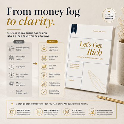 Let's Get Rich Workbook personal finance workbook