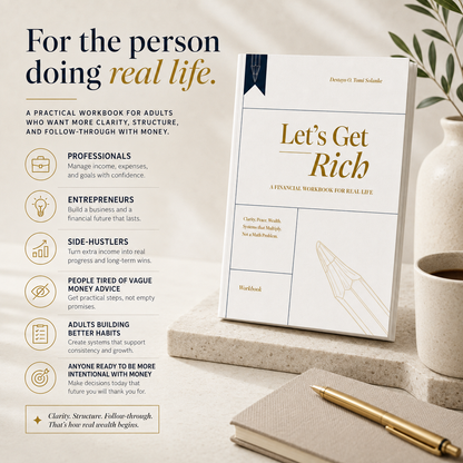 Let's Get Rich Workbook personal finance workbook
