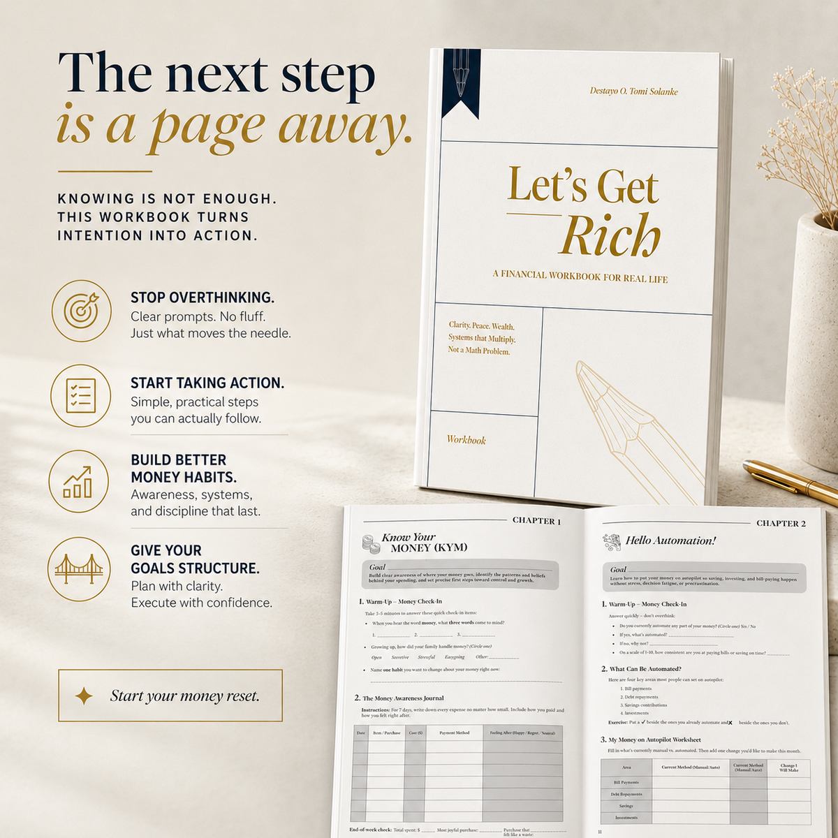Let's Get Rich Workbook personal finance workbook